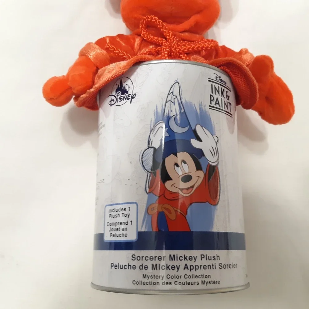 Disney Sorcerer Mickey Plush Ink & Paint Mystery Color Orange Fantasia‎ Wizard